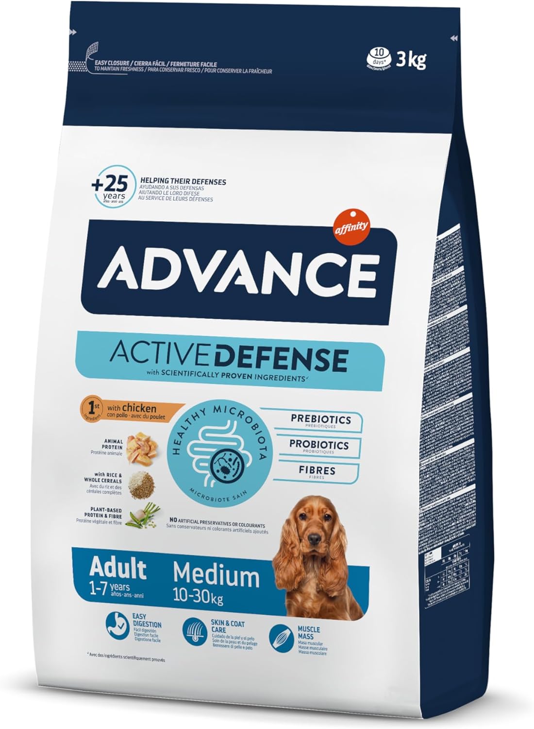Advance Medium Adult Chicken, Pienso para Perros Adultos de Razas Medianas