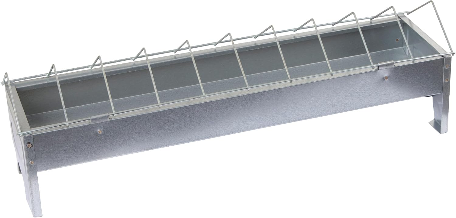 Kerbl 71301 - Comedero para Aves de Corral galvanizado Longitud 50 cm Ancho 10