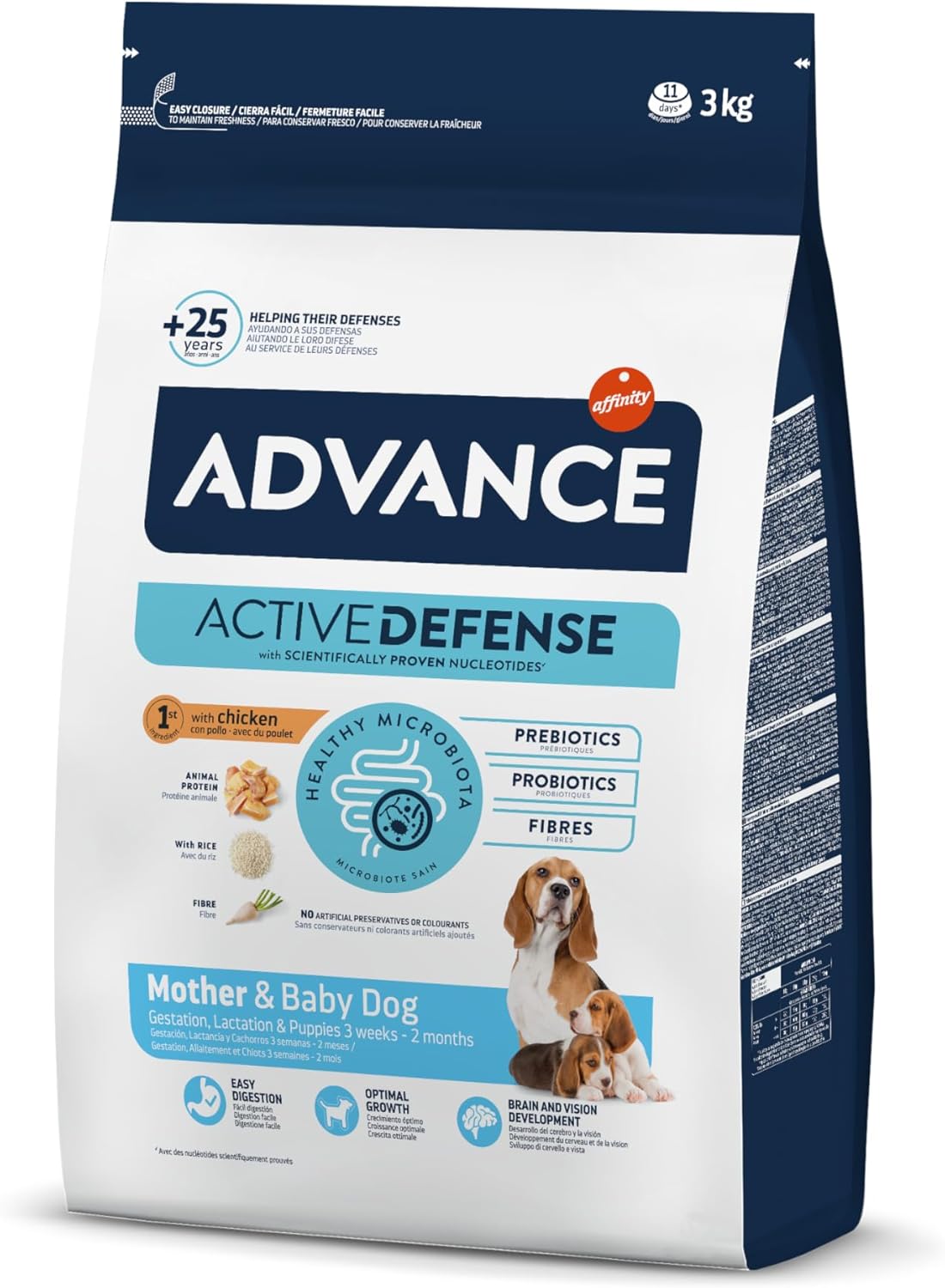 Advance Mother & Initial, Pienso para Perritas de todos los tamaños con, 3kg