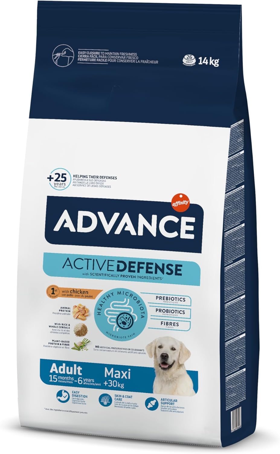 Advance Maxi Chicken, Pienso para Perros Adultos de Razas Grandes con Pollo