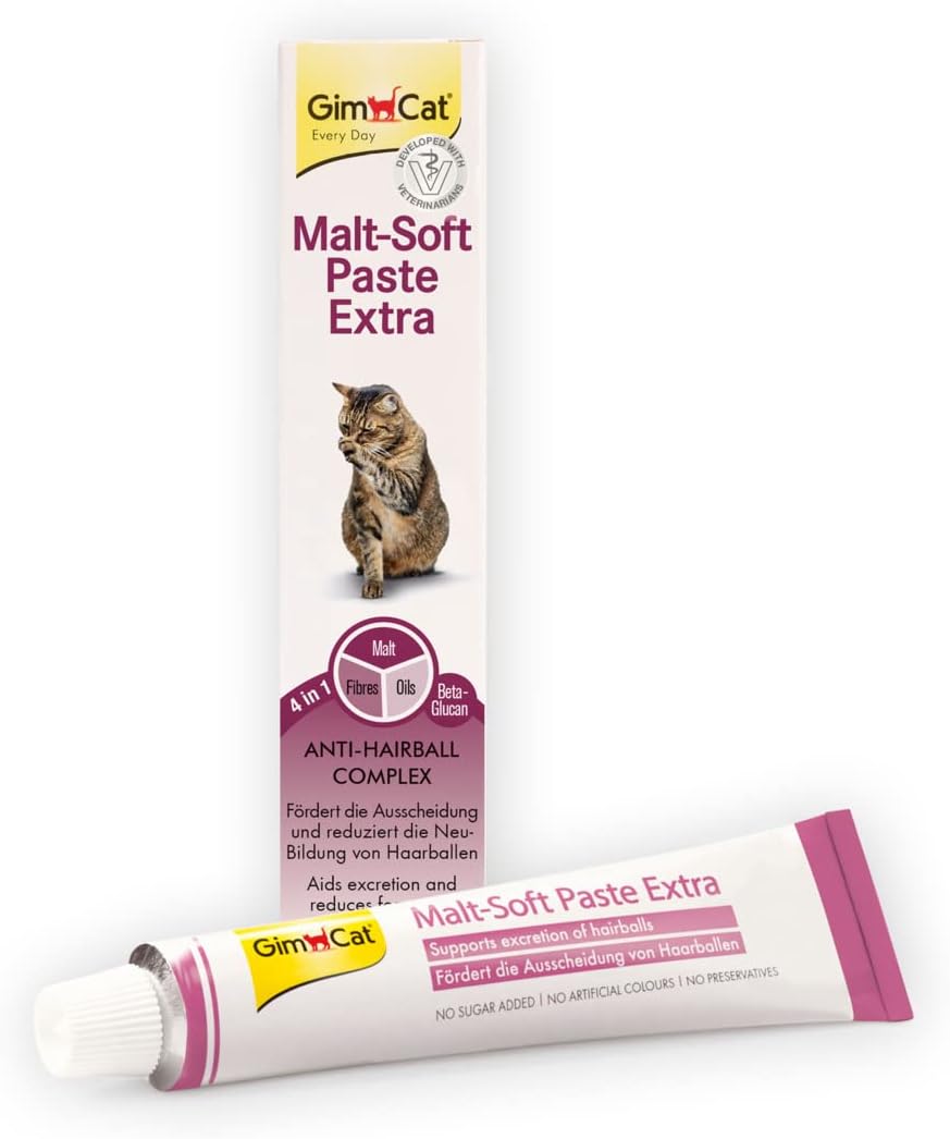 GimCat Malt-Soft Extra, pasta con malta- Anti-Hairball snack para gatos