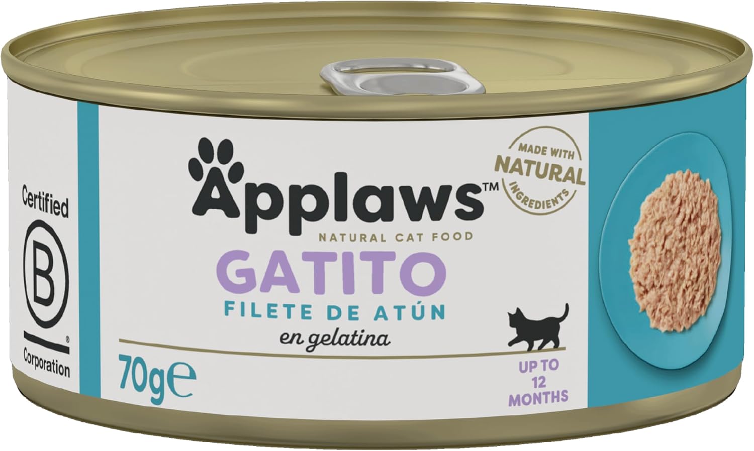Applaws Natural para Gatitos, Comida húmeda para Gatos con Filete de atún