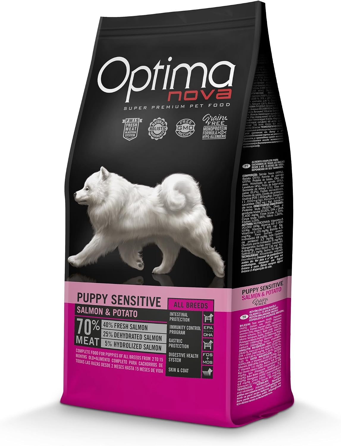 Optima Nova - Pienso para perros cachorros pequeños, medianos y grandes grain