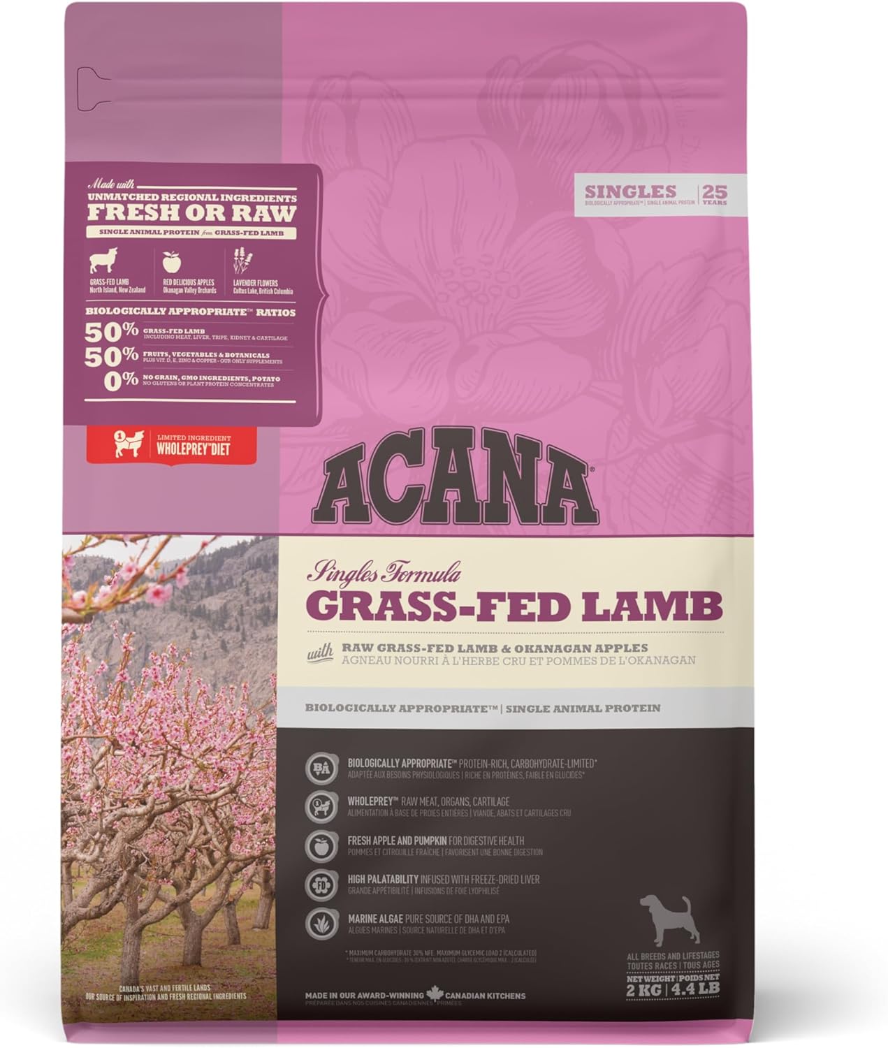 Acana Grass-Fed Lamb Comida para Perros - 6000 gr