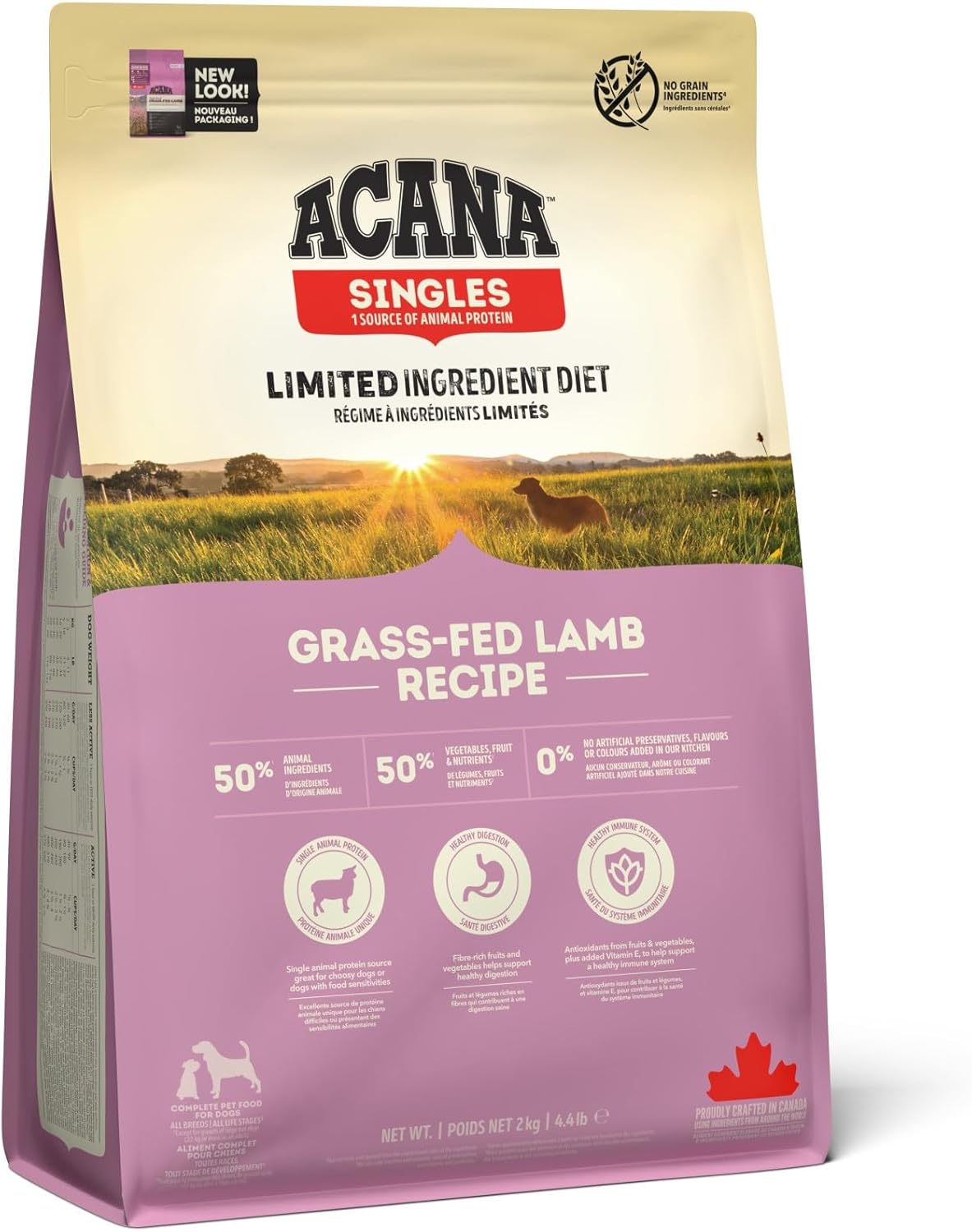 Acana Grass-Fed Lamb Comida para Perros - 2000 gr