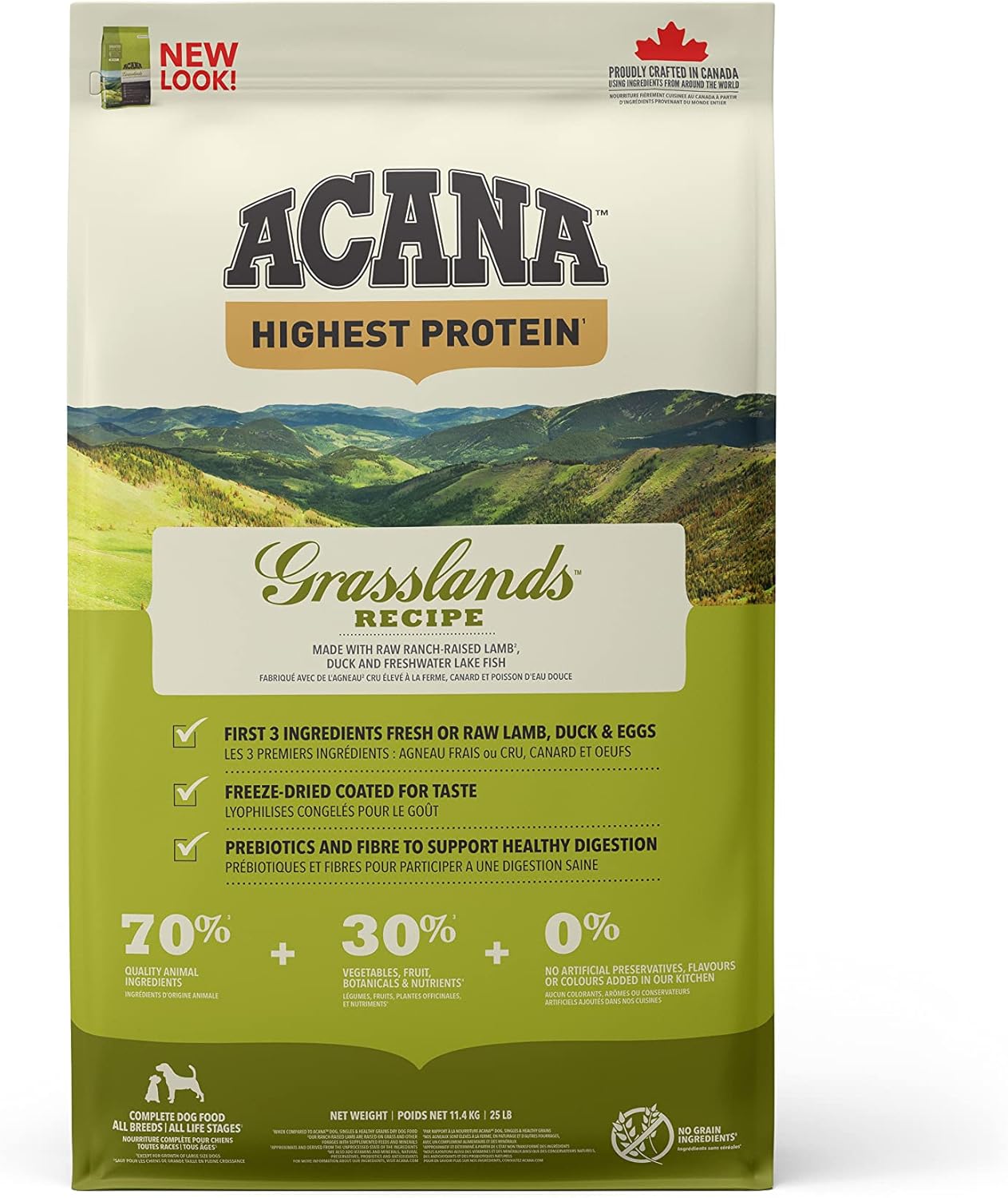 Acana Grasslands Comida para Perros - 11400 gr