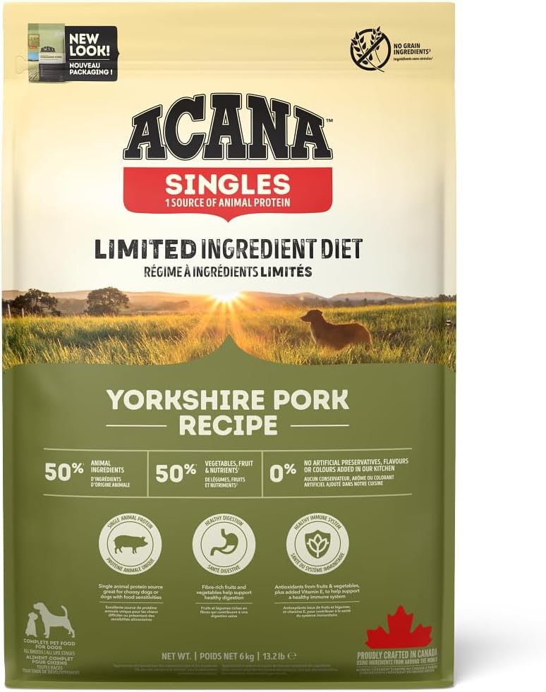 ACANA Yorkshire Pork Comida para Perro 6 KG 1 Saco