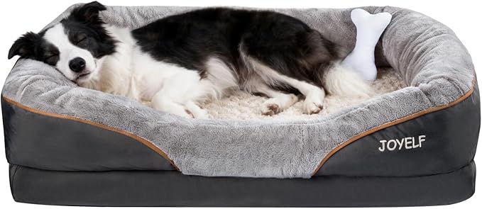 JOYELF Large Cama de Espuma viscoelástica para Perros, Cama ortopédica