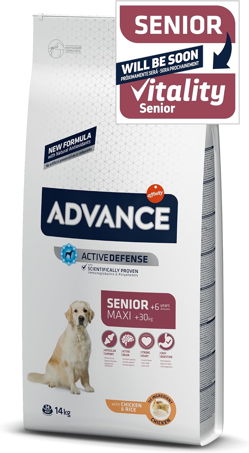 Advance Maxi Senior, Pienso para Perros Senior (+6 años) de Razas Grandes