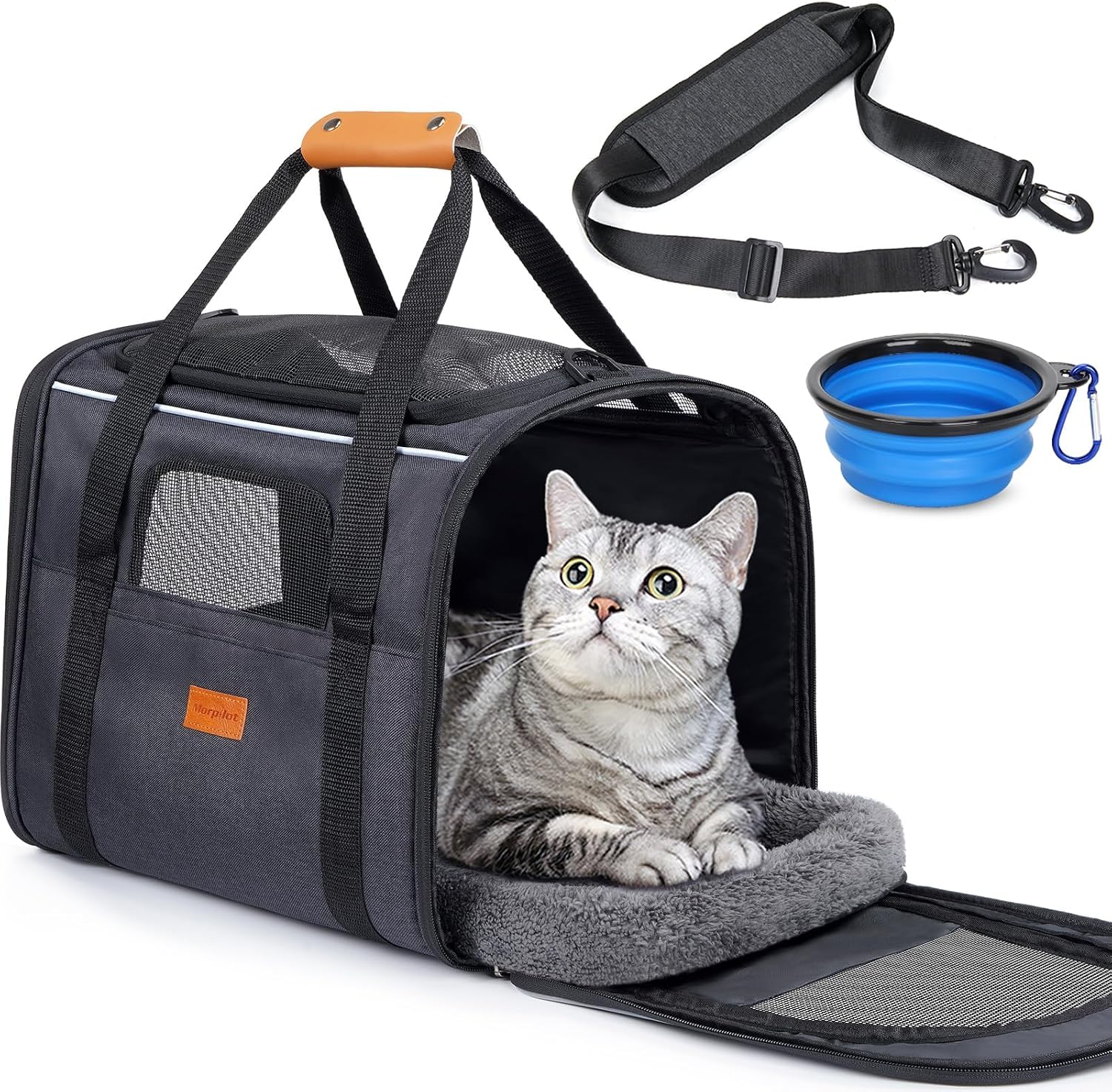 morpilot Transportín Perro Gato, Bolsa Transporte Transpirable para Mascotas