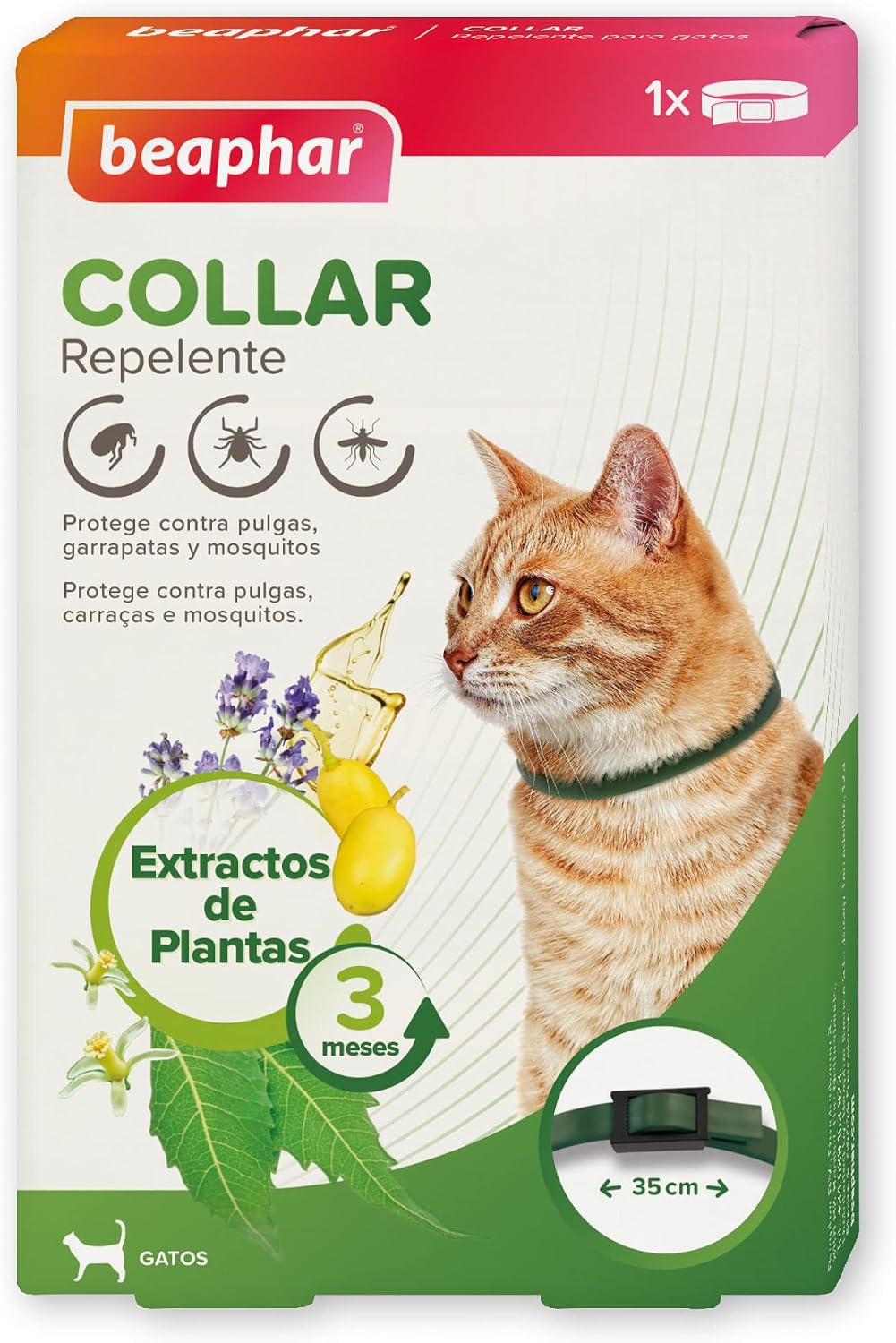 Beaphar Collar Repelente Natural para Gatos - 3 Meses de protección Natural
