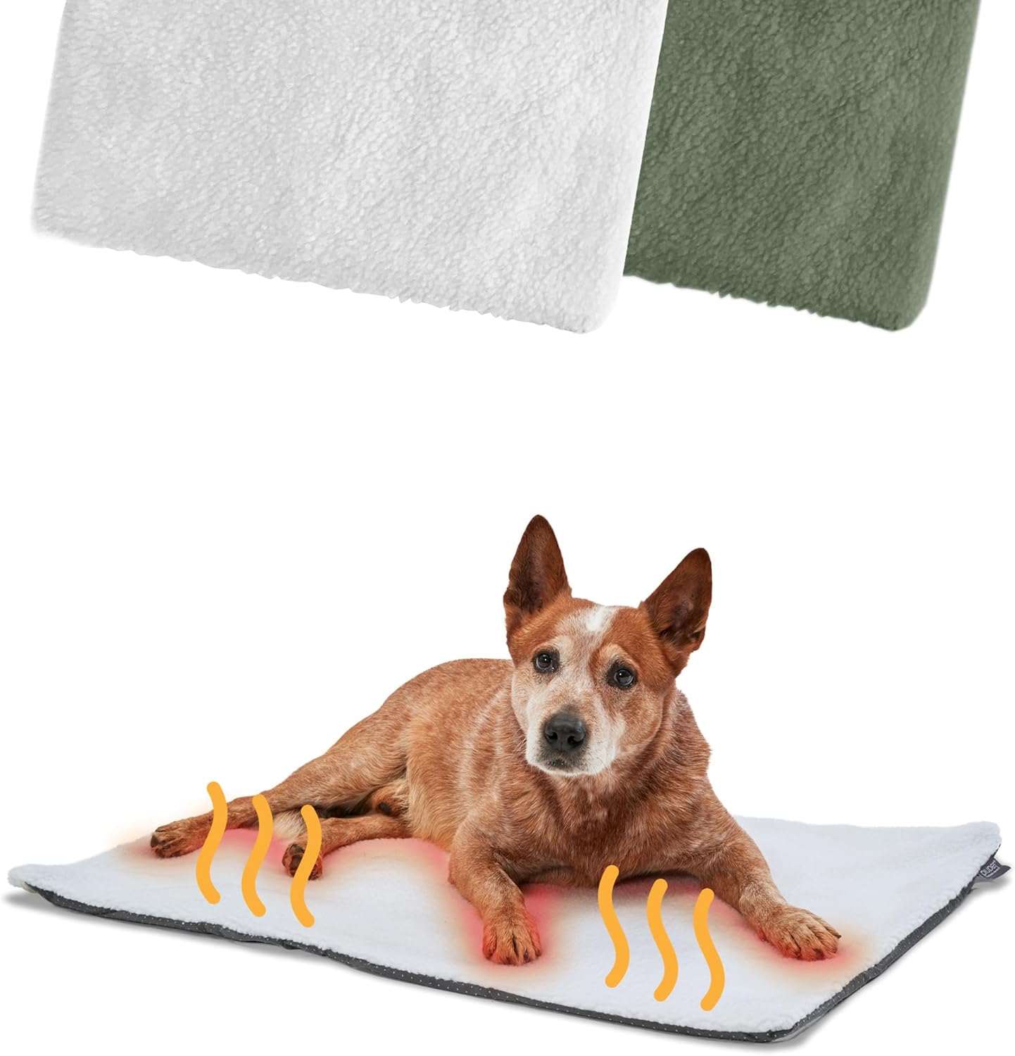 PiuPet Manta Térmica Perro 90x60cm - Alfombra Autocalentable Lavable Blanca