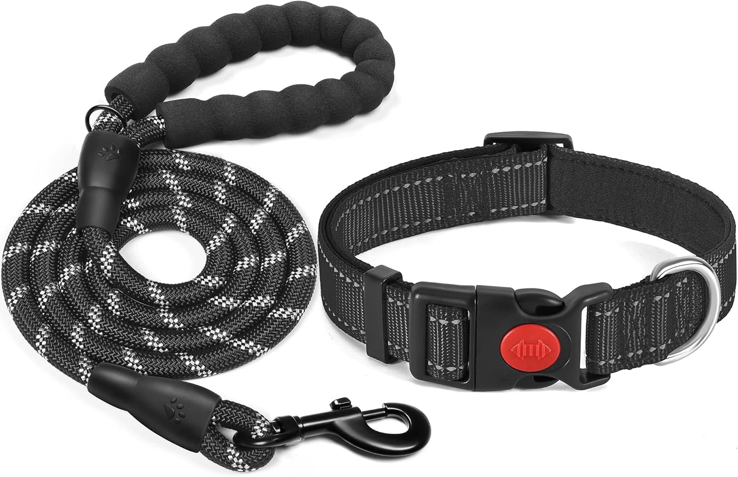 haapaw Collar de Perro Reflectante Acolchado con Neopreno Suave Collares