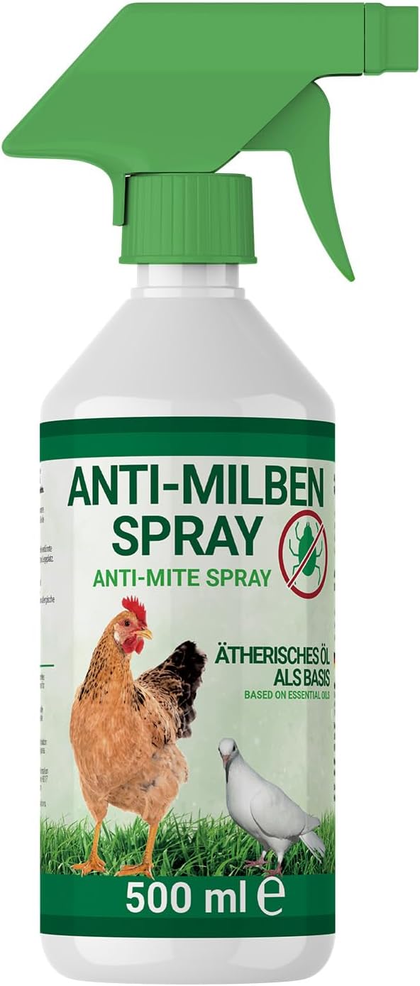 500ml Spray antiácaros para pollos, aves de corral y pájaros - Inmediato