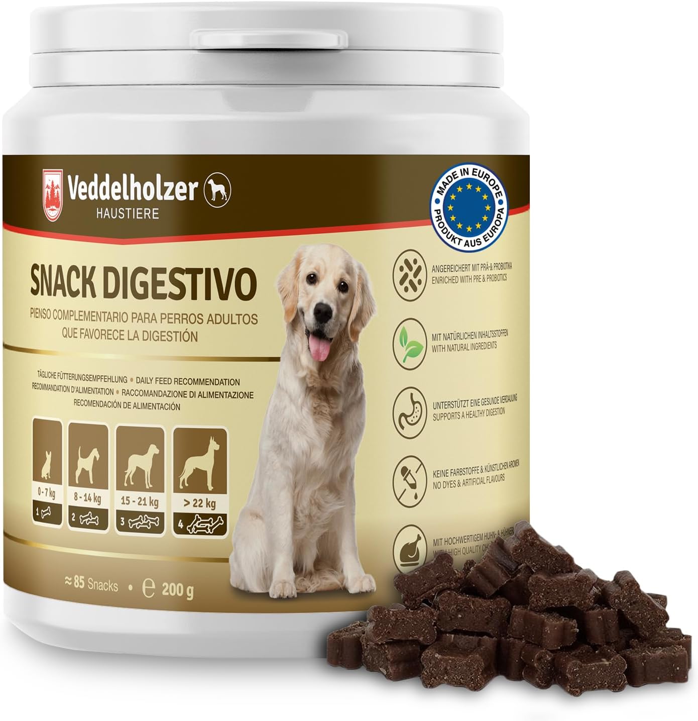 Veddelholzer Perro Trata probióticos digestivo Snack para Perros Accesorios