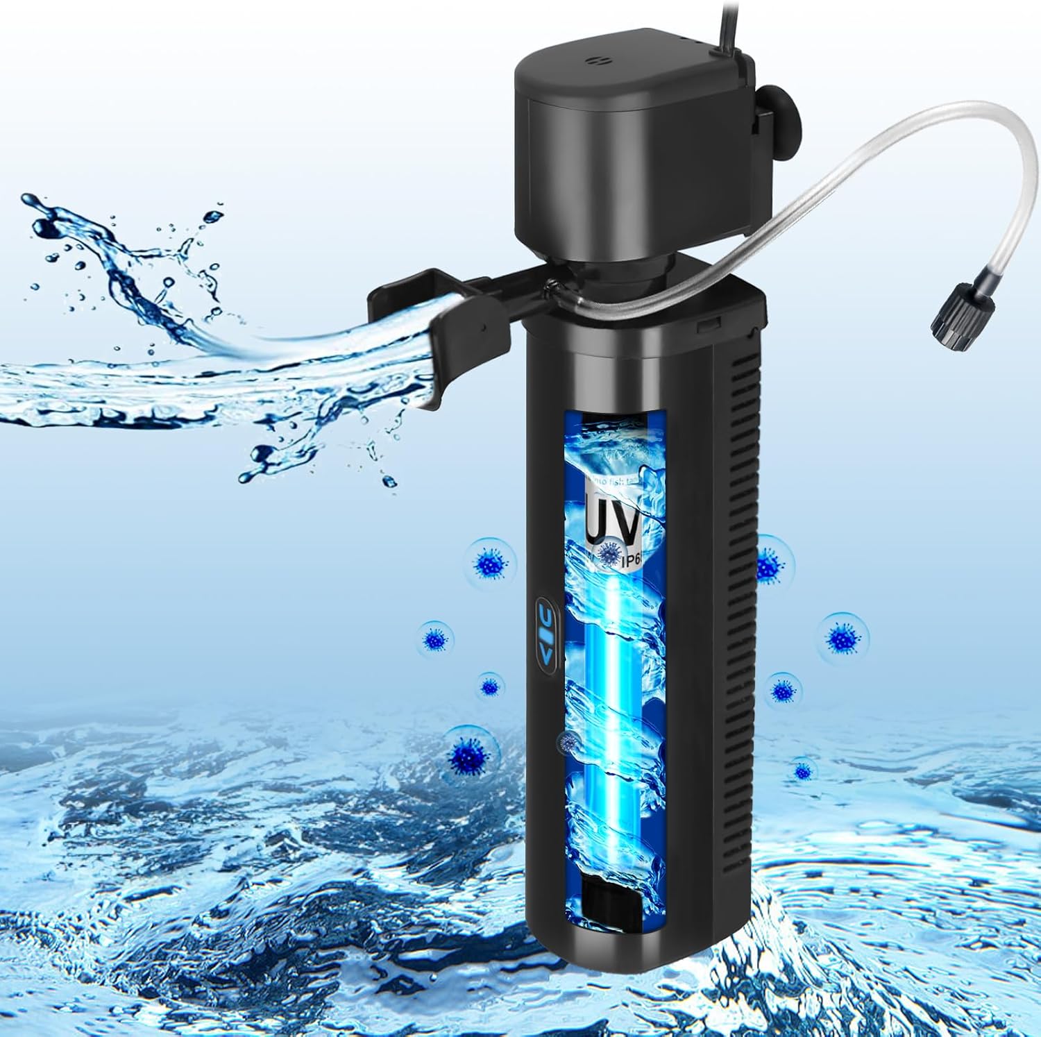 Tararium Filtro para acuario para peceras de 150-560 litros, filtro interior