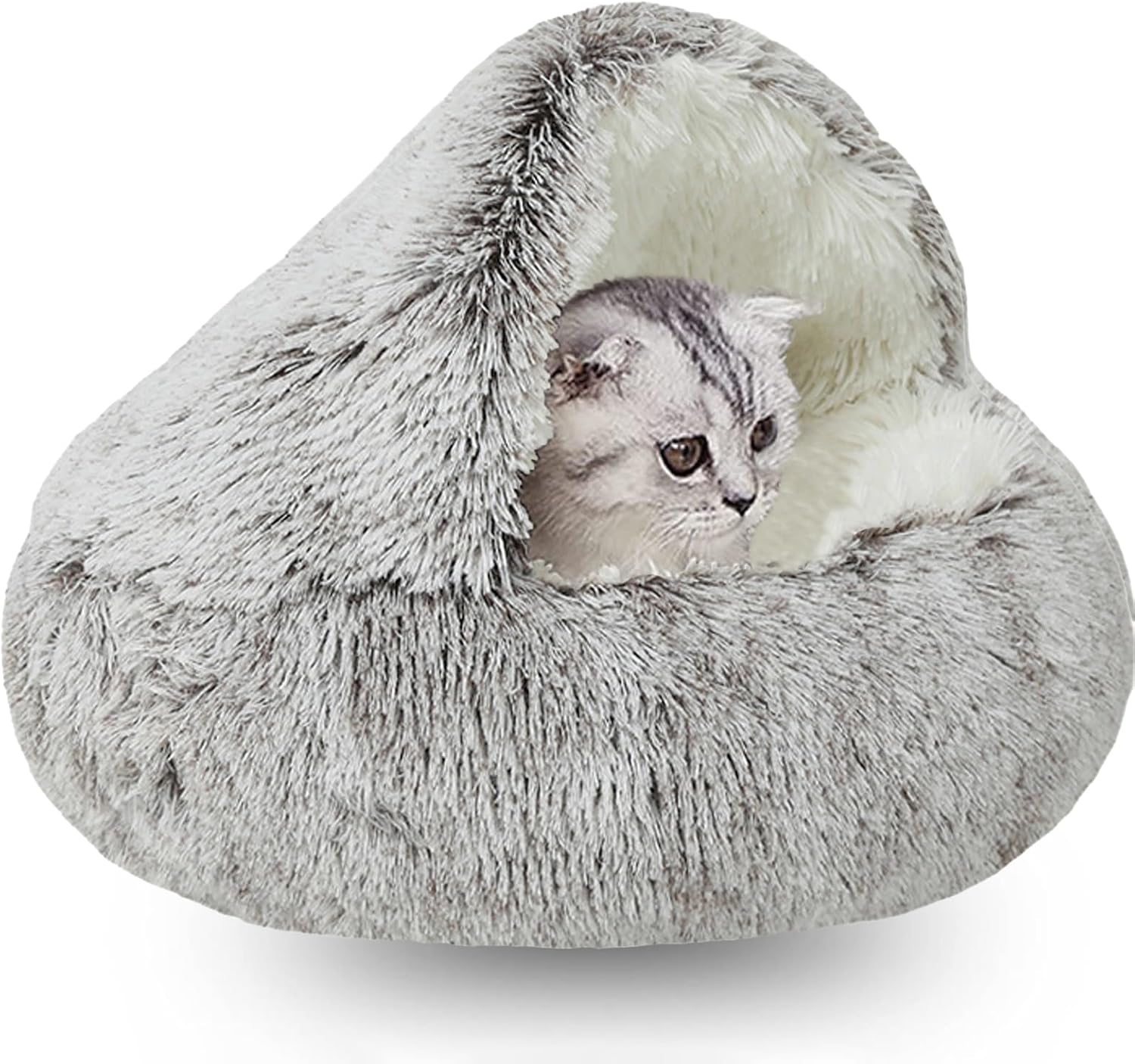 Cama Gato Cueva para Perros Y Gatos con Esponja Acogedora, Parte Inferior