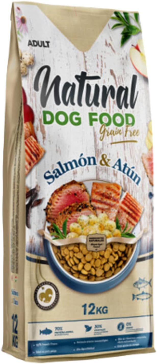 Natural Dog Food Grain Free de SALMÓN y ATÚN. Pienso para Perros Sensibles