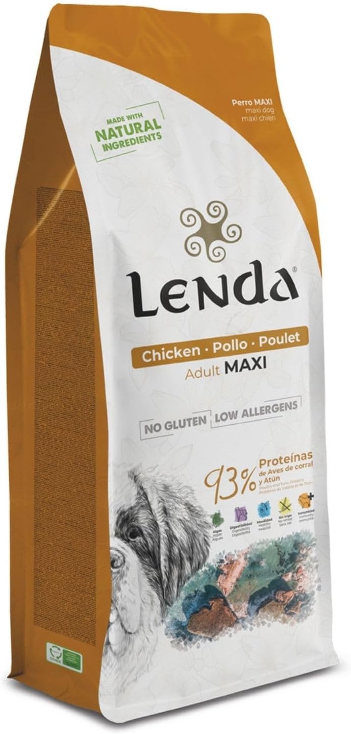 Lenda Chicken Maxi 12kg - Pienso para Perros Jóvenes y Adultos – Razas Grandes