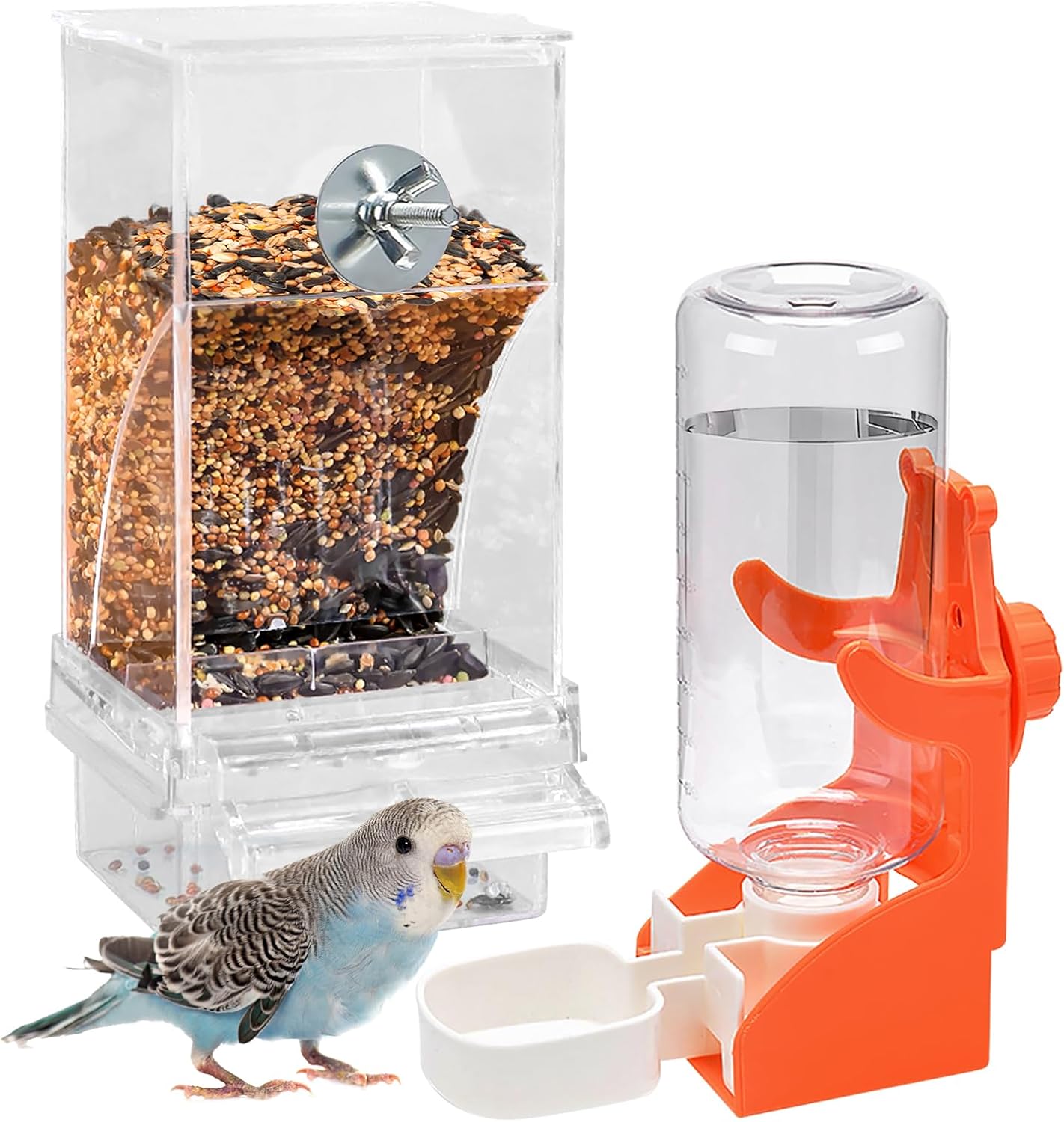 Comedero automático transparente para pájaros: comedero para pájaros