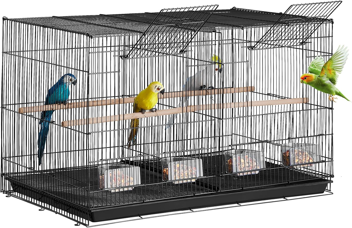 VEVOR Jaula para Pájaros de 760 x 465 x 465 mm, Jaula para Periquitos Pequeños