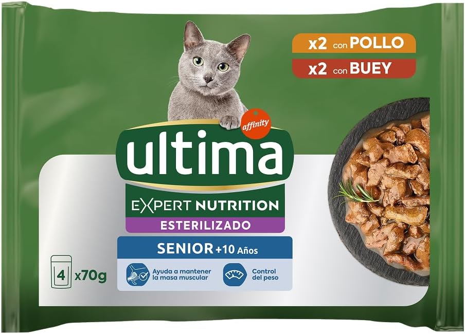 Ultima Expert Nutrition Comida Húmeda para Gatos Esterilizados - Senior +10
