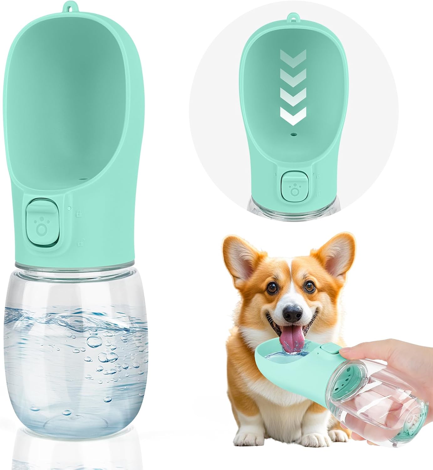 Bebedero Perro Portatil, Bebedero Gatos, Adecuado para Caminar, Hacer