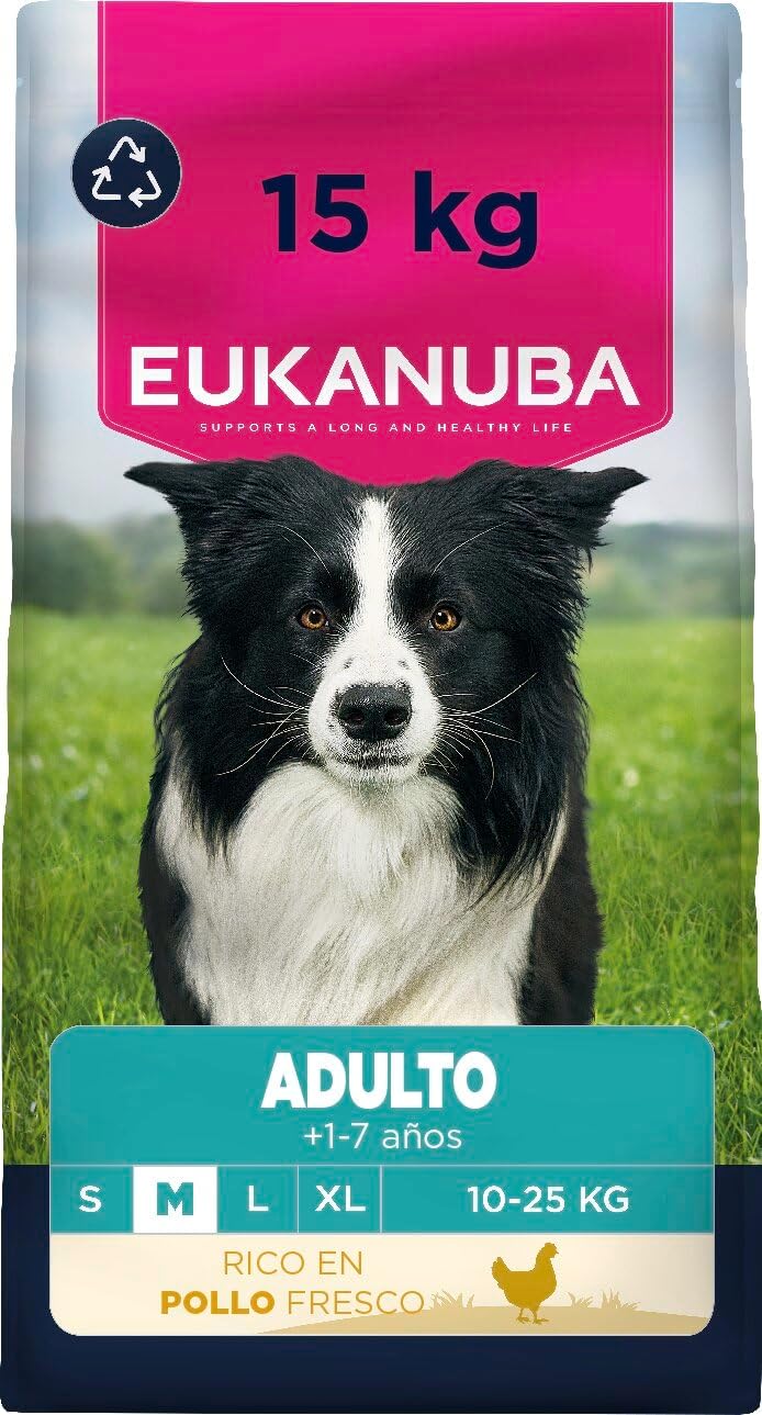 Eukanuba, alimento para Perros con Pollo Fresco para Razas Medianas - Alimento