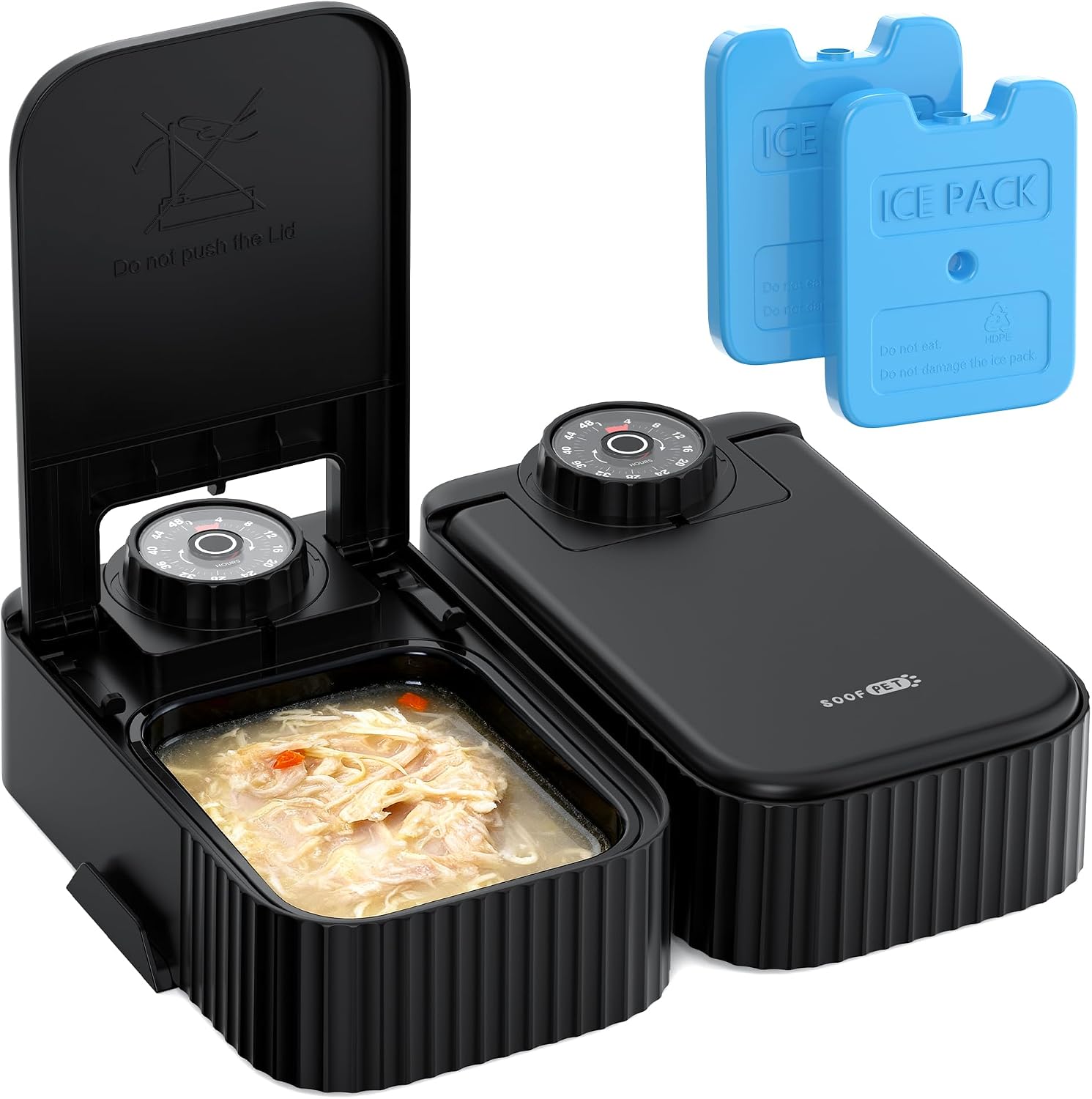 SOOFPET Comedero Gato Automatico Comida Humeda: Dispensador Comida Gatos 48H