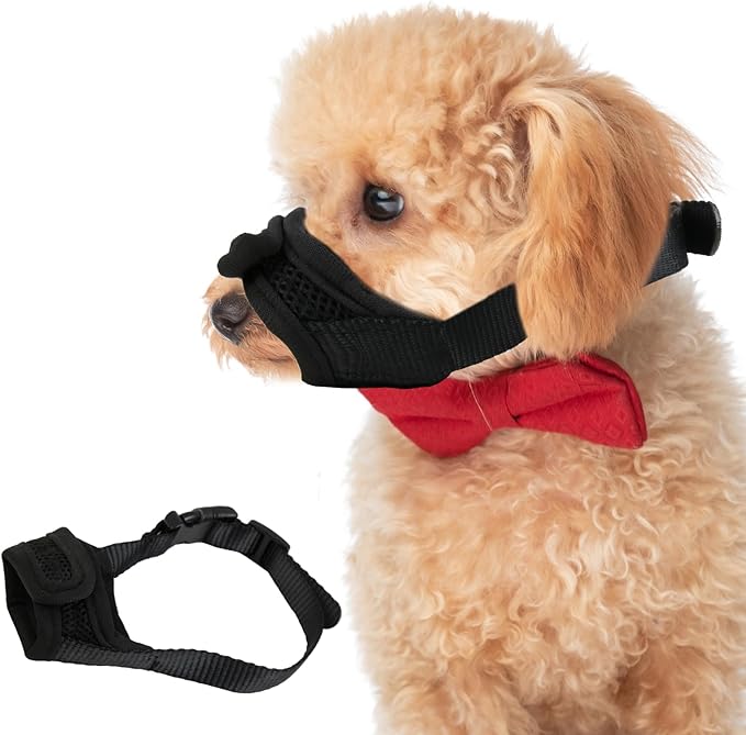 Bozal para Perros, Pequeños Bozal Perro Antiladridos Ajustable Apto