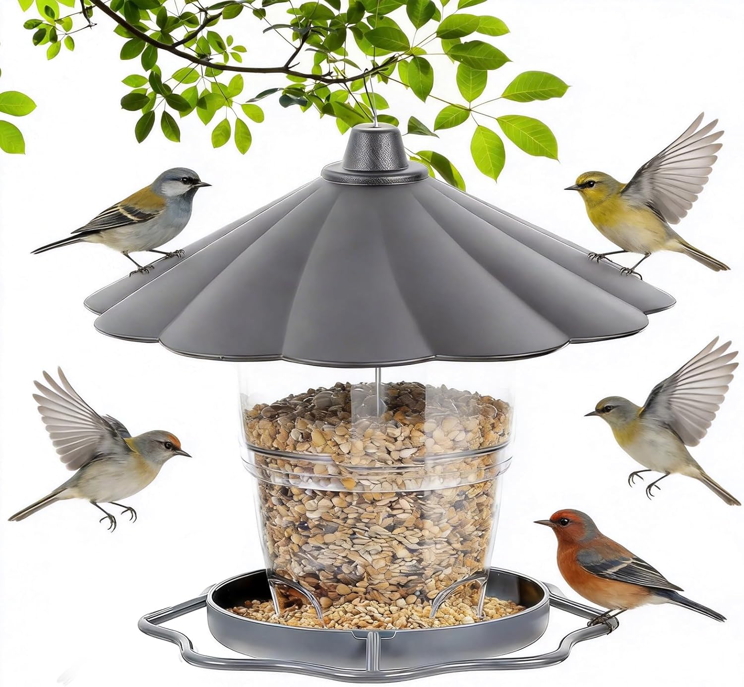 Colgante Comedero Pajaros Exterior, 1000 ml Gran Capacidad – Comederos