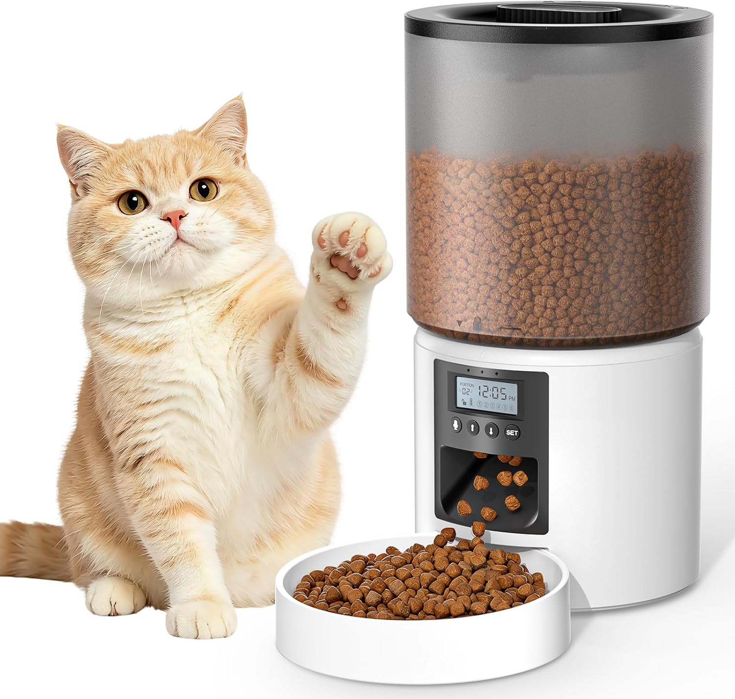 Automatic Cat Feeder 4L 1-6 Comidas al Día – Dispensador Comida Gatos
