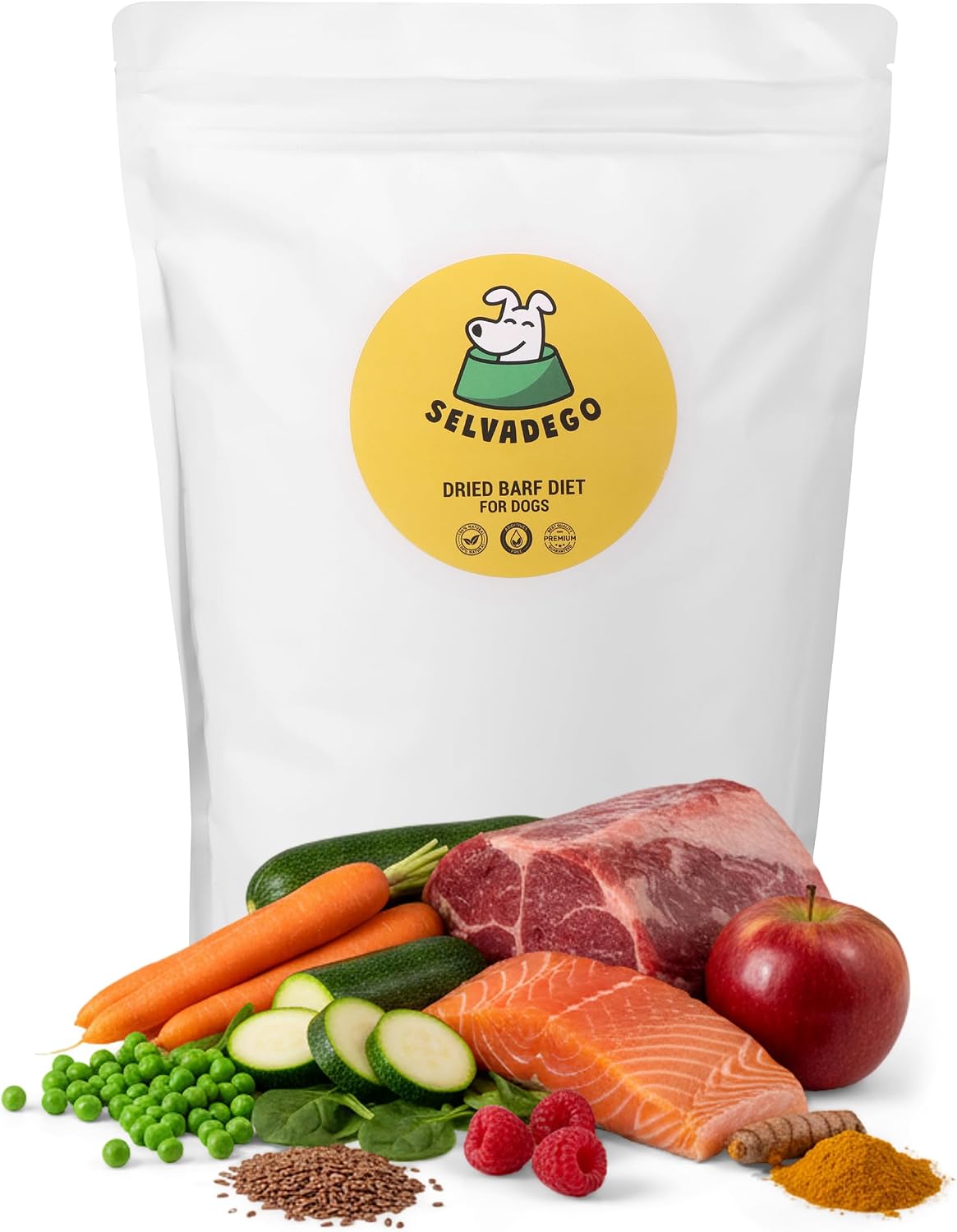 Comida natural para perros - Caza y salmón - Alimento completo inspirado