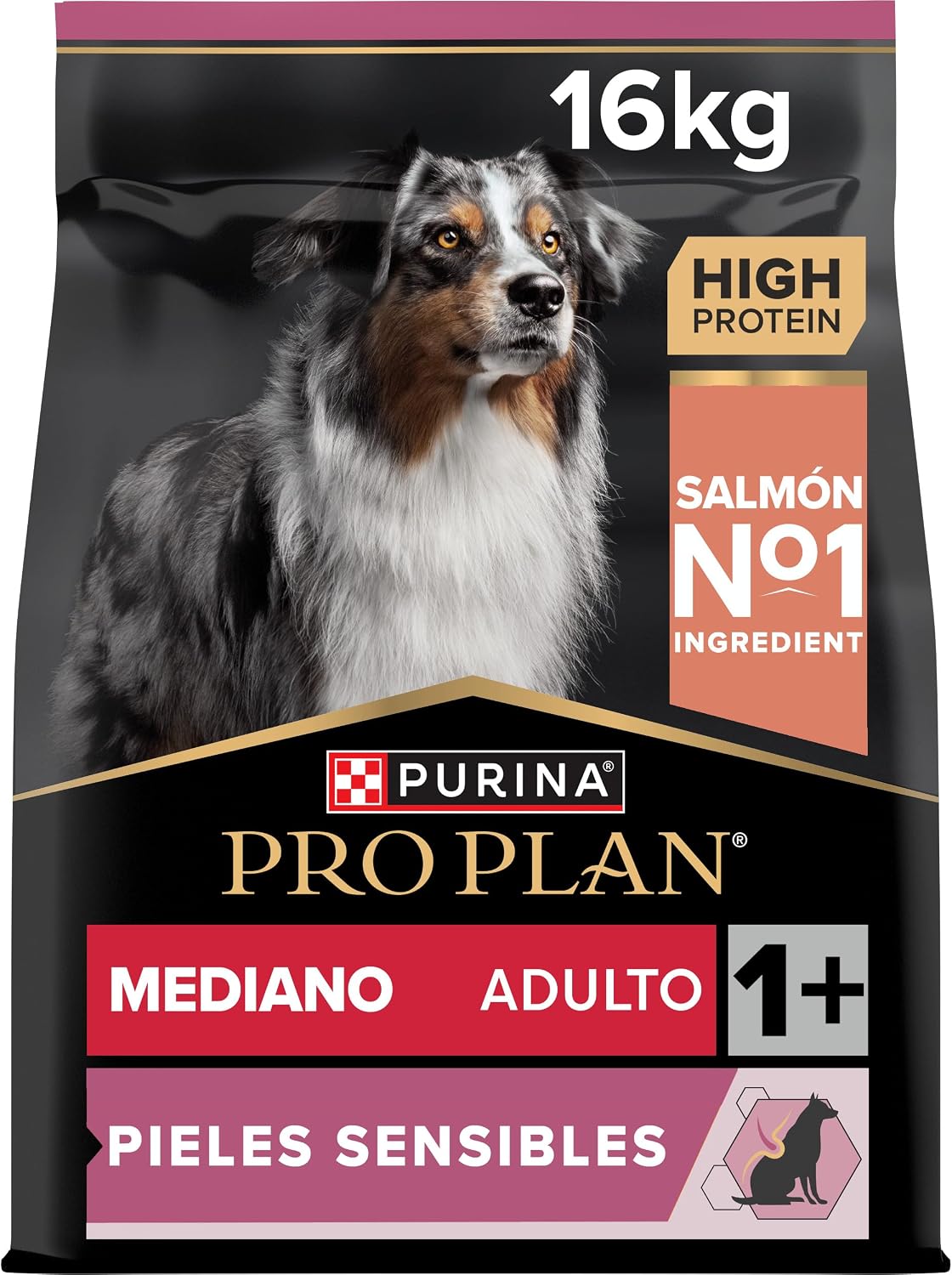 Purina Pro Plan Medium Adult Derma Pienso para Perro Mediano Adulto, Piel