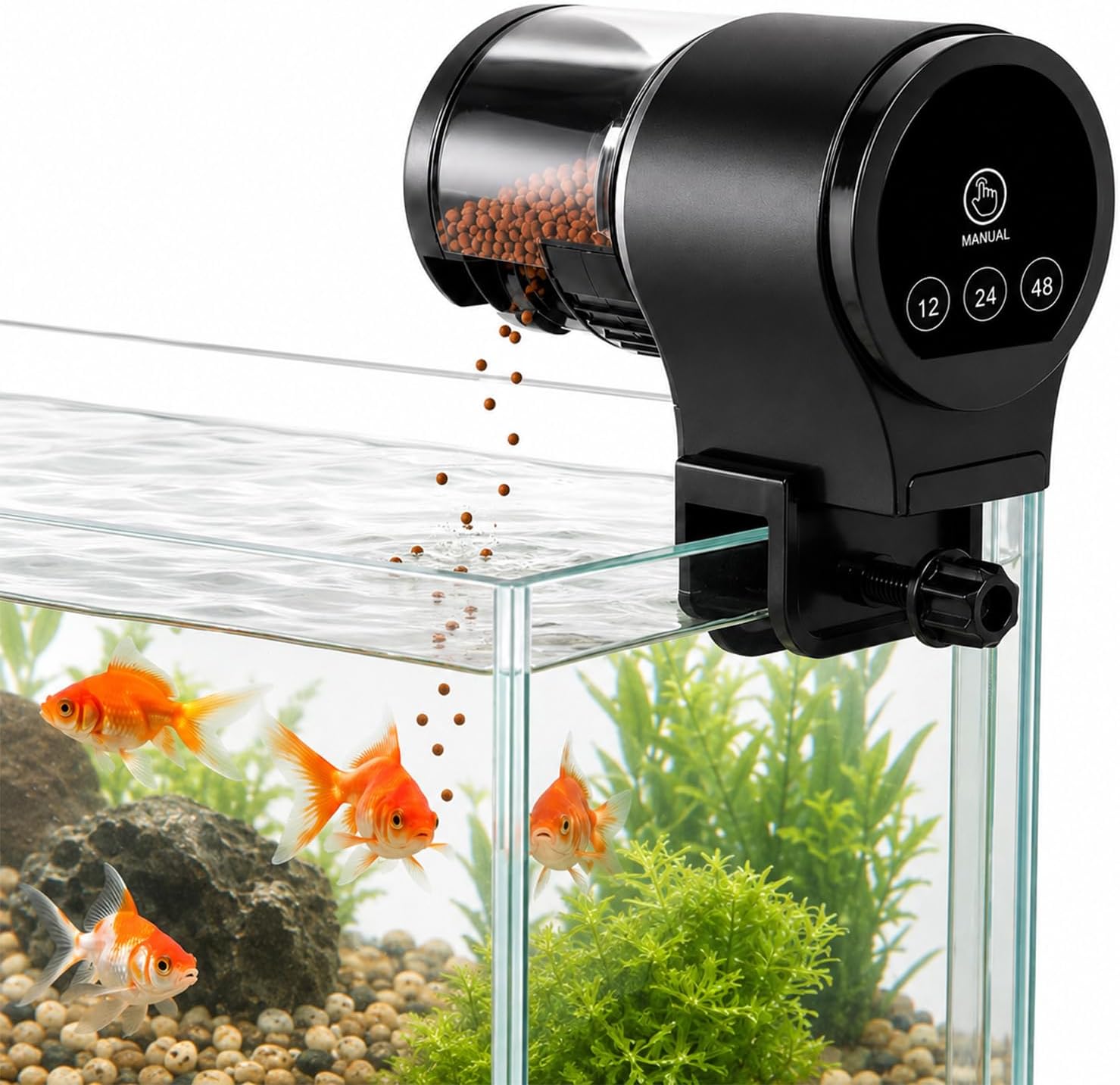 Comedero Automático para Peces, Dispensador de Comida para Acuario 100 ml